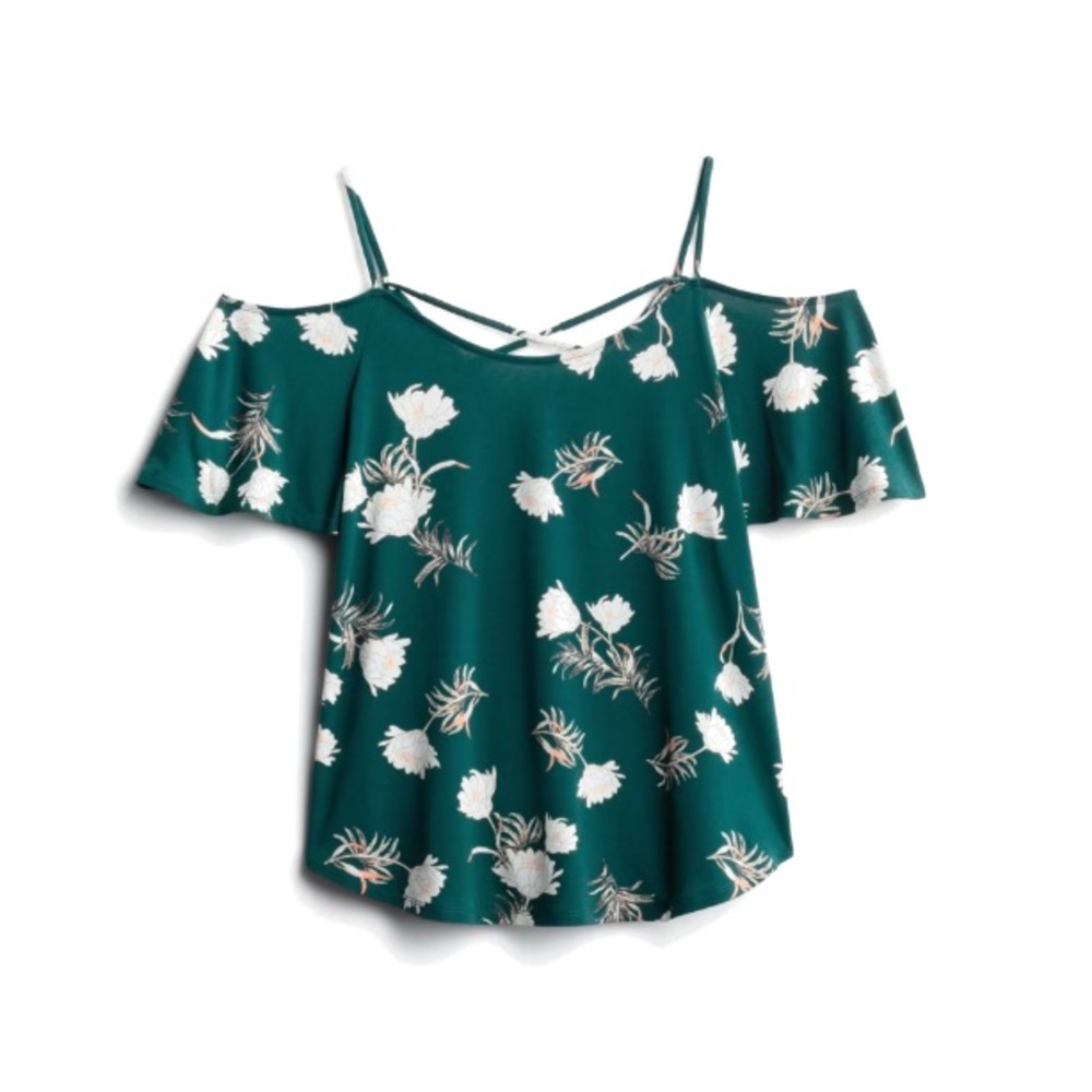 Kaileigh Valette Back detail cold shoulder knit top